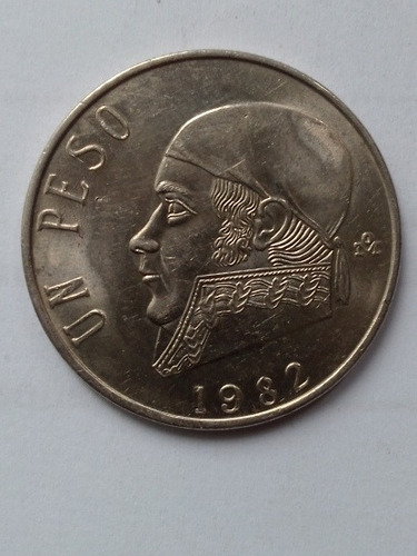 Moneda Mexicana De Un Peso 1982 De Cuproniquel Familia Aa 