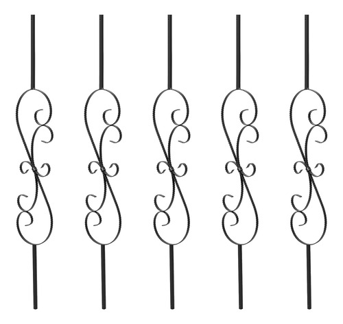 5 Pack Wrought Iron Balusters Set, Beautiful And Sturdy Meta