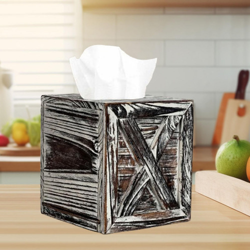 Caja De Pañuelos De Madera, Soporte Para Papel Facial,