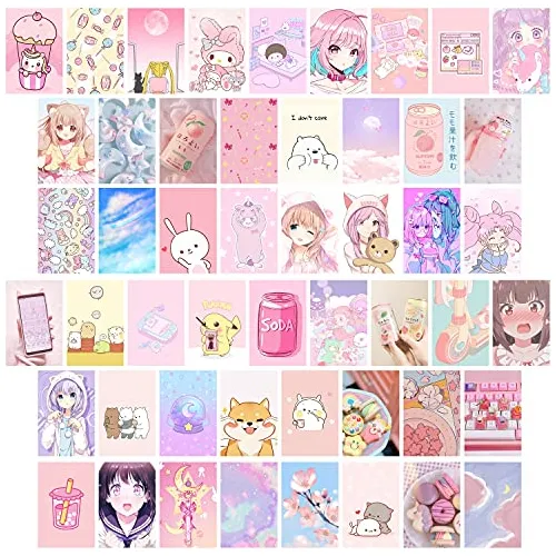 Kit De Collage De Pared De Fotos Estéticas De Anime Ka...