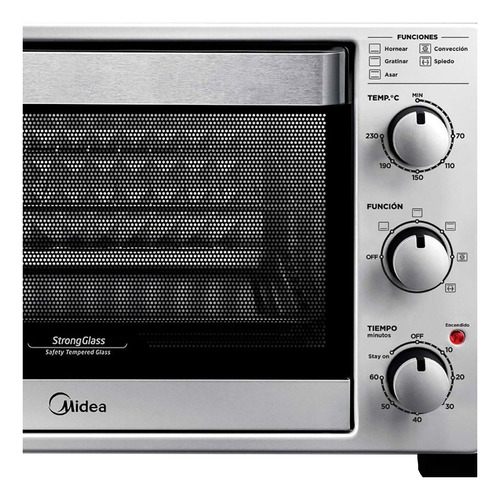 Imagen 3 de 3 de Horno de mesa eléctrico Midea TO-M240SAR1 40L silver 220V