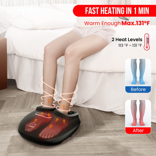 Masajeador De Pies Snailax Shiatsu Con Calor Y Vibración Color
