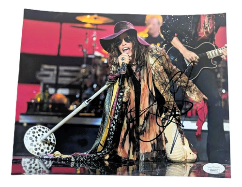 Steven Tyler Fotografía Autografiada Vocalista Aerosmith Jsa (Usado)