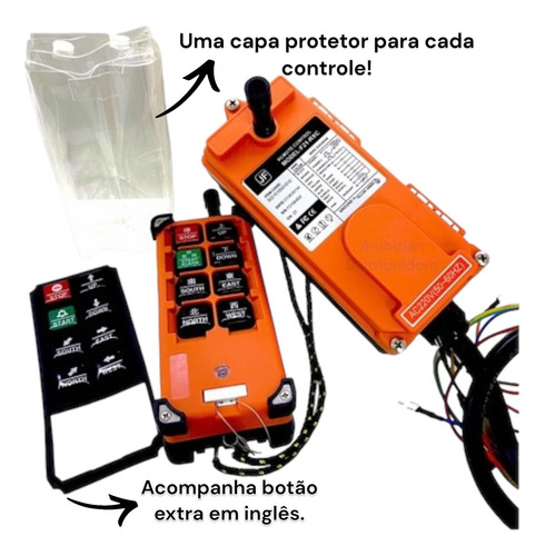 Transmissor E Receptor F21-e1b Para Ponte Rolante 220v 430mh