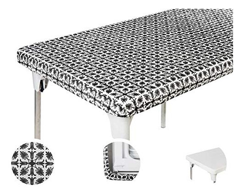 Toptablecloto De Plástico Confeccionado Vinyl Black Lkd1j