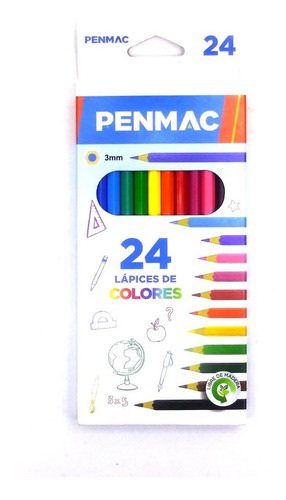 Lápices De Colores X 24 Penmac  By Fila Argentina