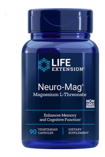 Suplemento em cápsula Life Extension  Neuro-Mag magnésio Neuro-Mag em pote 90 un