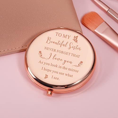 Espejo Compacto De Maquillaje Para Mejor Hermana Y Amiga