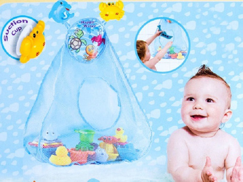 Imagen 4 de 4 de Organizador Juguetes De Baño Bebes Kaichi Animales Marinos