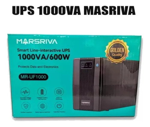 Ups Marsriva 1000va /600w Con 4 Tomas De Energía 6 Meses Gar