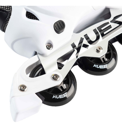 Rollers Profesionales Talle Xl Negro Abec 7 Ruedas 76mm 41 A 44 7.6 Cm Blanco