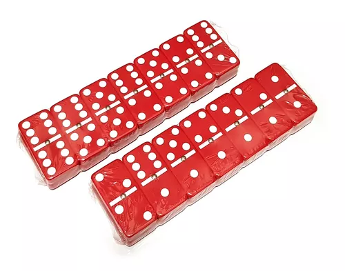 Jogo Domino Profissional Osso Colorido 28 Peças Com Estojo