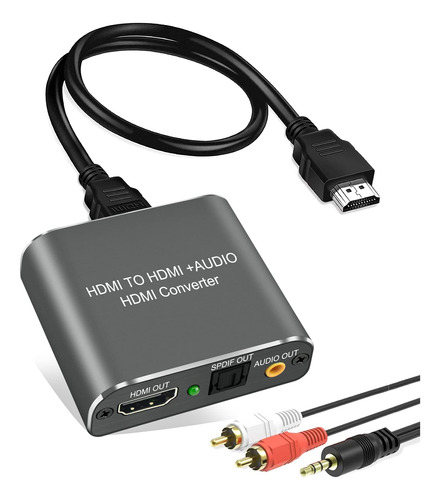 Extractor De Audio Hdmi 2.0, Hdmi A Hdmi Óptico Tos Spdi