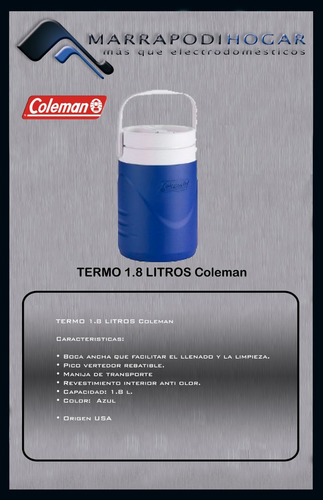 Termo Coleman 1,8 Lts Azul