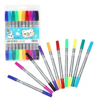 Comprar 30 Plumon Colores Plumin Dos Puntas Agua Papeleria Escuela