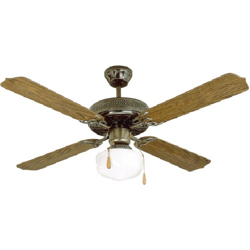 Ventilador De Techo Con Luz Bronce Antiguo James Vt31l Ab Ub