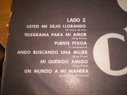 Vinilo Lp De King Clave Los Hombres No Deben Llorar (u108