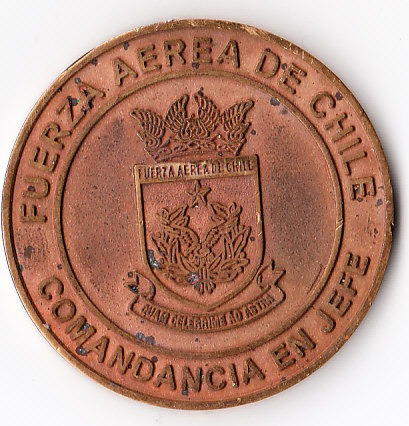 Medalla Fuerza Aerea De Chile Comandancia En Jefe