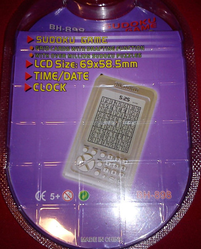 Sudoku Electrónico, Un Millón De Juegos En Un Sólo Aparato