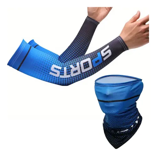 Set Mangas De Protección Brazos Cuello Deportivas Ciclismo