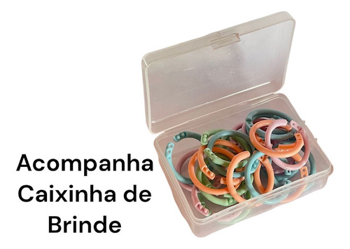 Argolas C/200 Unidades Articuladas Coloridas Artesanato 22mm