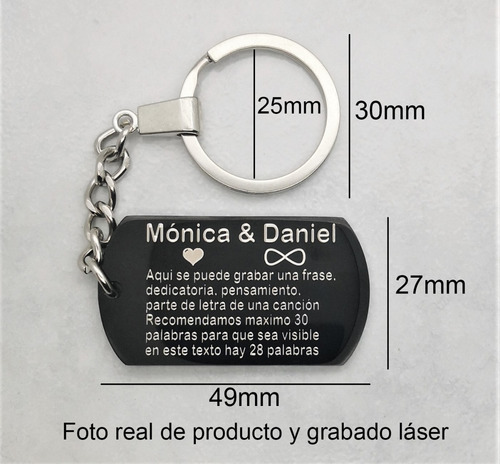 Llavero Calendario Y Texto Grabado Láser Personalizado M1058