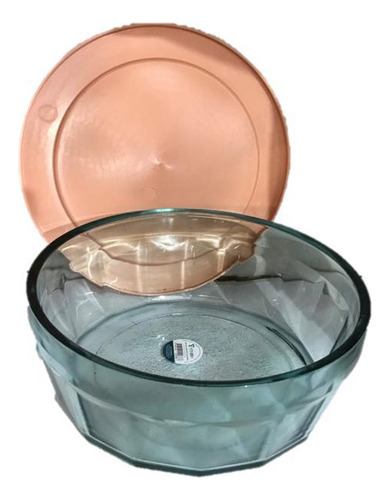 Tigela Laguna Vidro Reciclado Com Tampa Plástica 4 L Vitazza