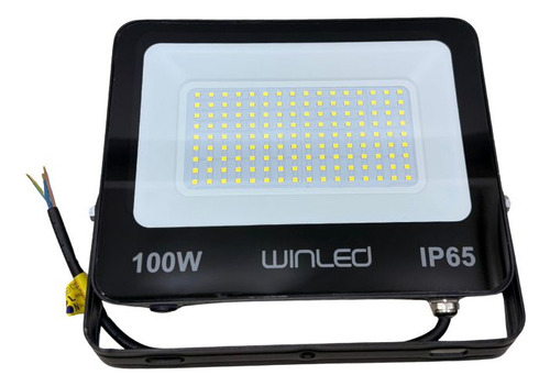 Reflector LED Winled 100W con luz blanco frío y carcasa negro 127V