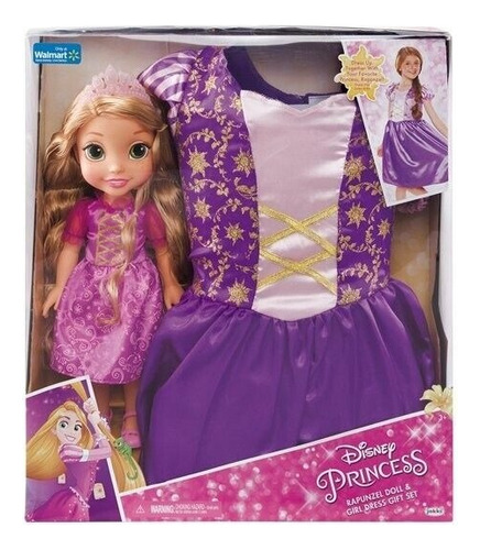 Muñeca Princesa Rapunzel Incluye Vestido Para Niña