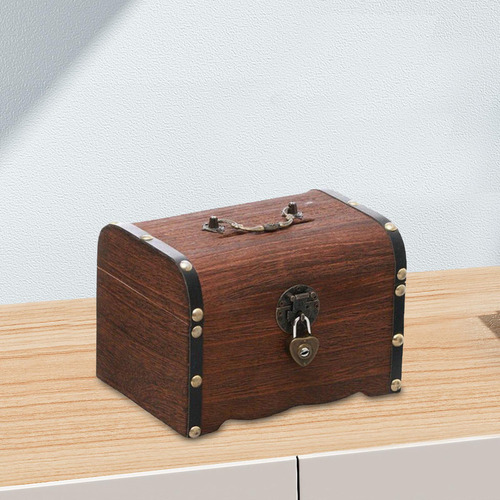 Qy Hucha Caja De Almacenamiento De Joyas Con Cerradura Caja