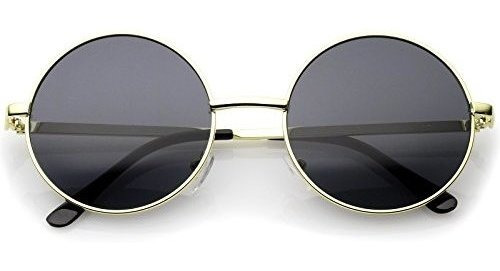 Retro Metal Frame Slim Temple Neutral-colored Lens Round Sun