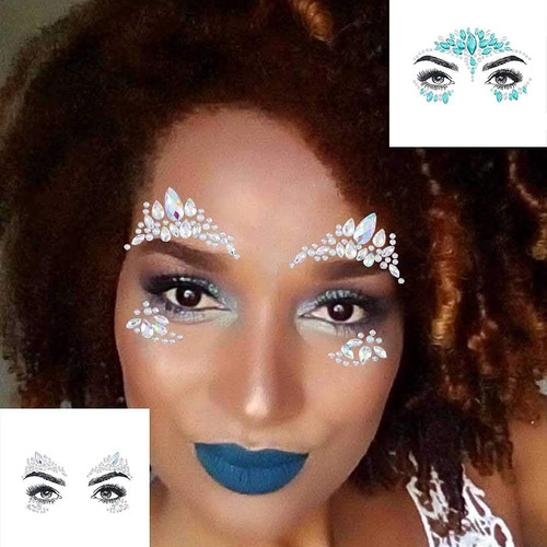 Bomine Pegatinas De Cara Con Diamantes De Imitación, Gemas D