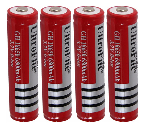 Bateria Pila Recargable Uitraflre 18650 - 3,7v Con Teton