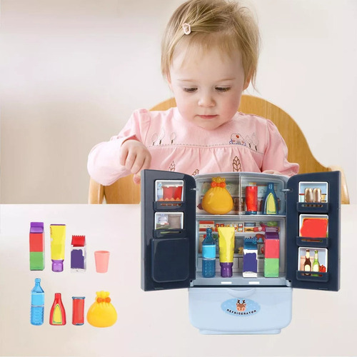 R Nevera De Juguete Para Niños, Mini Juego De Cocina.ab