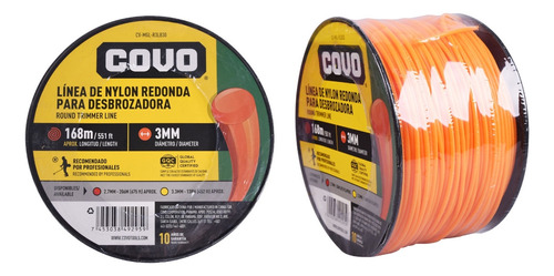 Nylon Para Desmalezadora Guadañadora Redondo 3mm 168mts