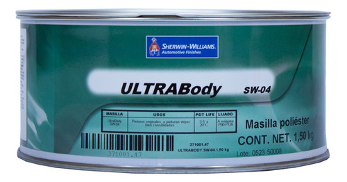 Masilla Automotriz De Póliester Ultra Body Sw04 1.5kg Swam