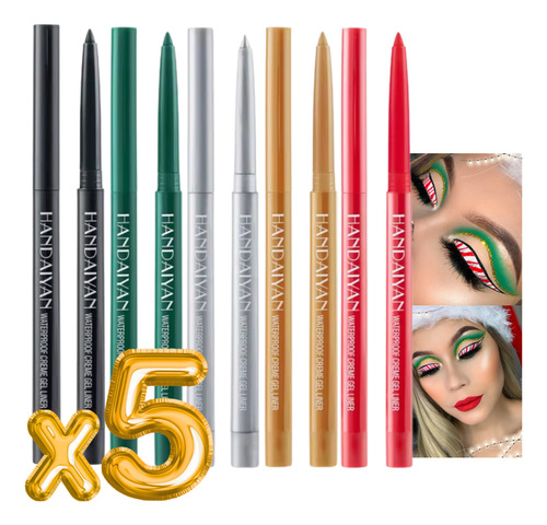 Delineador De Colores Maquillaje Larga Duración Crema F