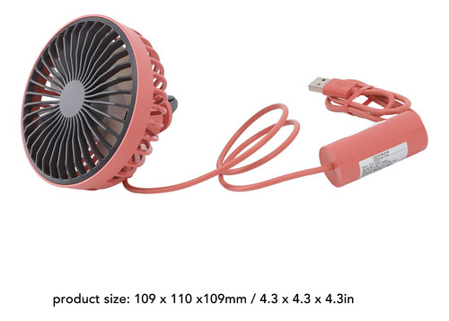 Ventilador De Ventilación Para Coche, Clip Led, 3 Velocidade