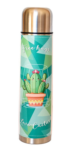 Imagen 4 de 6 de Equipo De Mate Completo Love Cactus Cuero Set Kit Matero