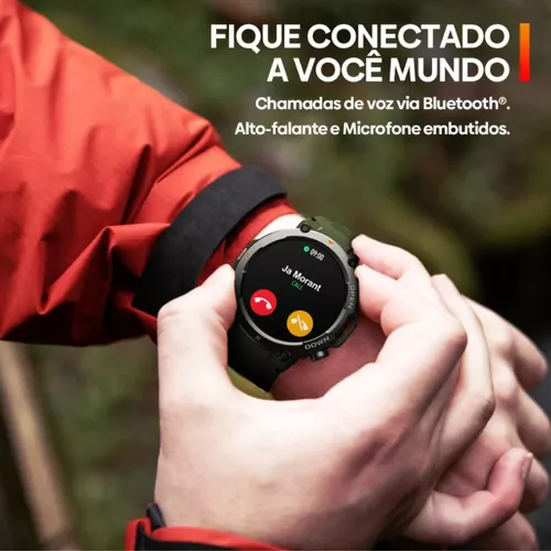 Relógio Smartwatch Redondo Inteligente Caixa Grande Militar