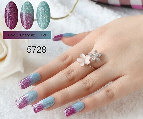 Esmalte De Gel Especial Cambia De Color Con La Temperatura Multicolor