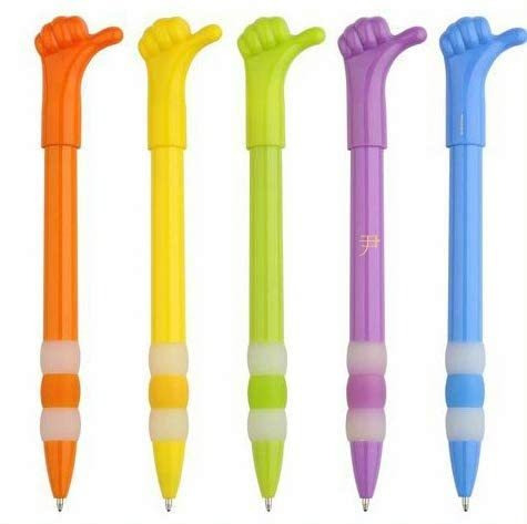 Ruiling 12pcs Thumbs Up Pen Lovely Ball Boligrafo Para Es...