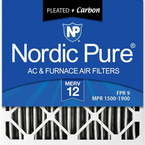 Nordic Pure 14x14x1 Merv 12 Plisado Plus Carbono Ac Horno Fi