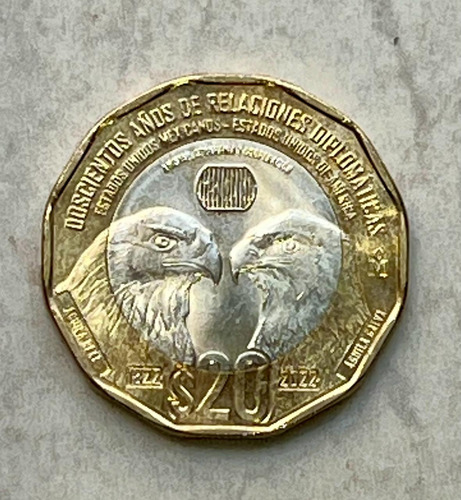 Moneda De 20 Pesos 200 Años De Relaciones Diplomaticas 2022