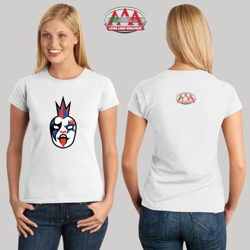 Playera Deportiva Mujer Lucha Libre Aaa Psycho Clown Emoji