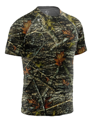 Remera Microfibra Camuflada Bosque Real Caza Secado Rapido