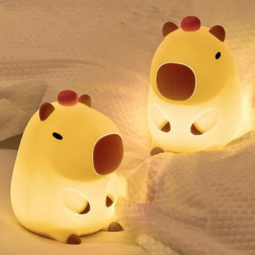 Capybara Night Light + Capibara De Peluche Con Forma De Fres