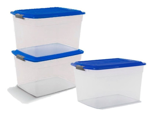 Imagen 1 de 6 de Cajas Plastica Organizadora Colbox 34 Lts. Colombraro 3 Unid
