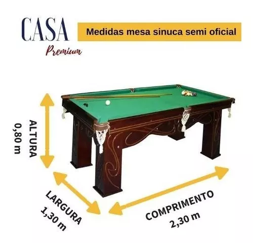 Mesa De Bilhar Sinuca 1 80