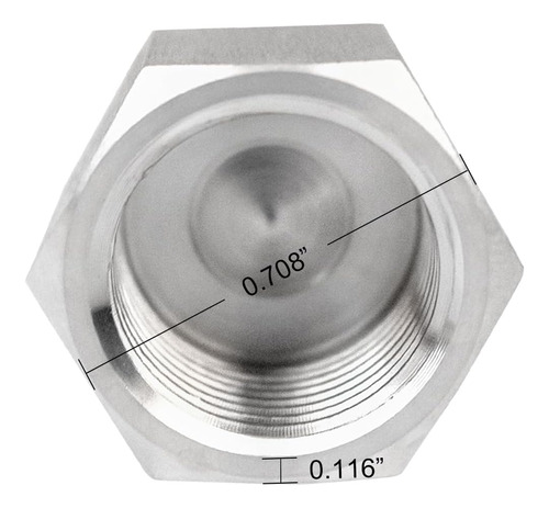 Tapa Hexagonal De Acero Inoxidable 304 De 1/4 Pulgadas ...